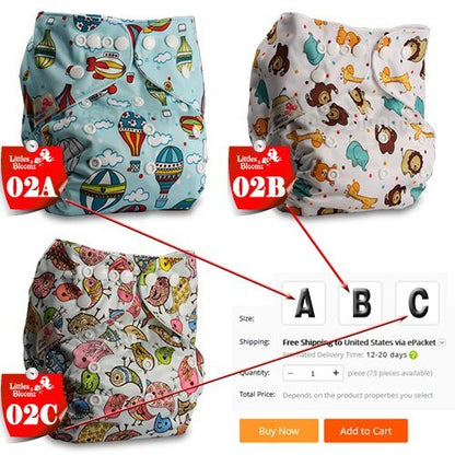 Baby Washable Reusable Cloth Pocket Nappy Diaper
