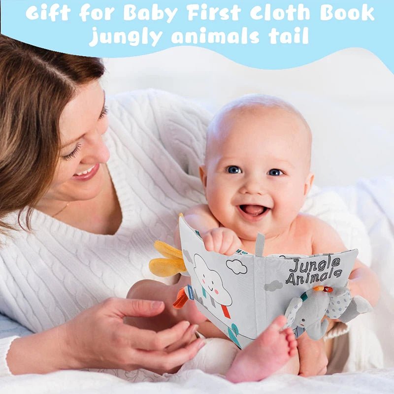3D High Contrast Soft Cloth Baby Books - Sensory & Educational Toy, 0-12M