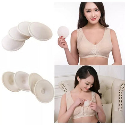 8Pc Soft Cotton Nursing Pads: Washable & Absorbent for Moms
