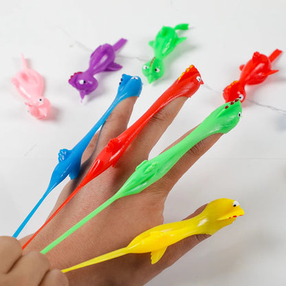 10pcs Dinosaur Finger Catapult Slingshots