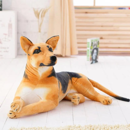 Giant 30-90cm German Shepherd Plush - Realistic Stuffed Toy