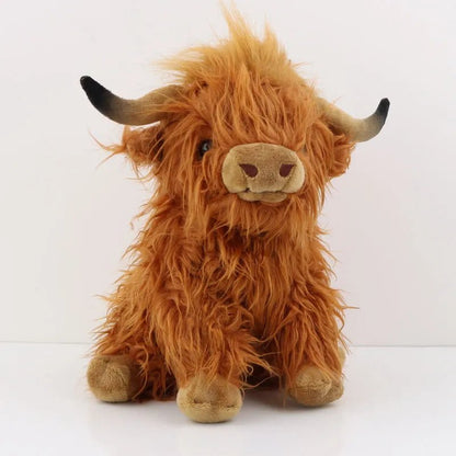 25cm Kawaii Highland Cow Doll - Soft, Stuffed Toy