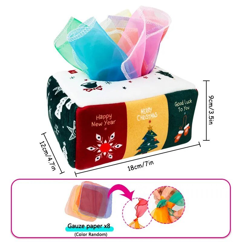 Montessori Magic Tissue Box - Sensory Toy for Babies 6-12 Months