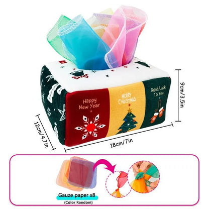 Montessori Magic Tissue Box - Sensory Toy for Babies 6-12 Months