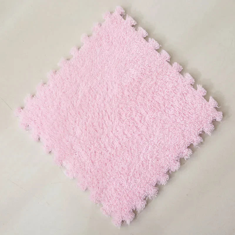 Soft Plush Interlocking Kids Play Mat Tiles – 30×30 cm