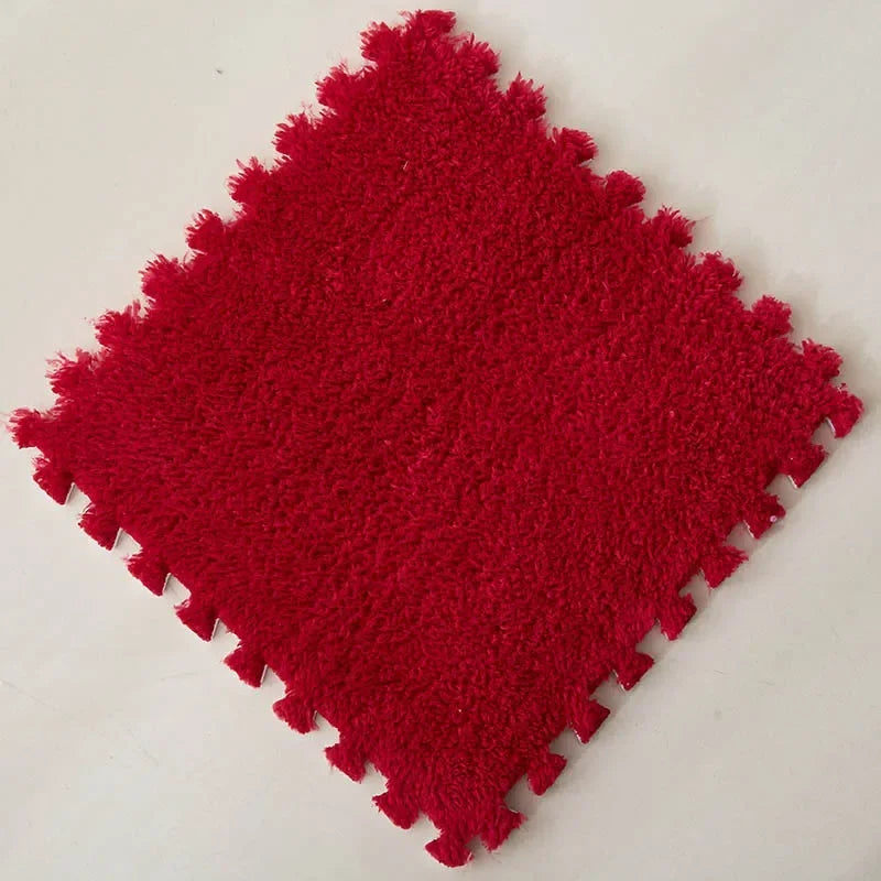 Soft Plush Interlocking Kids Play Mat Tiles – 30×30 cm