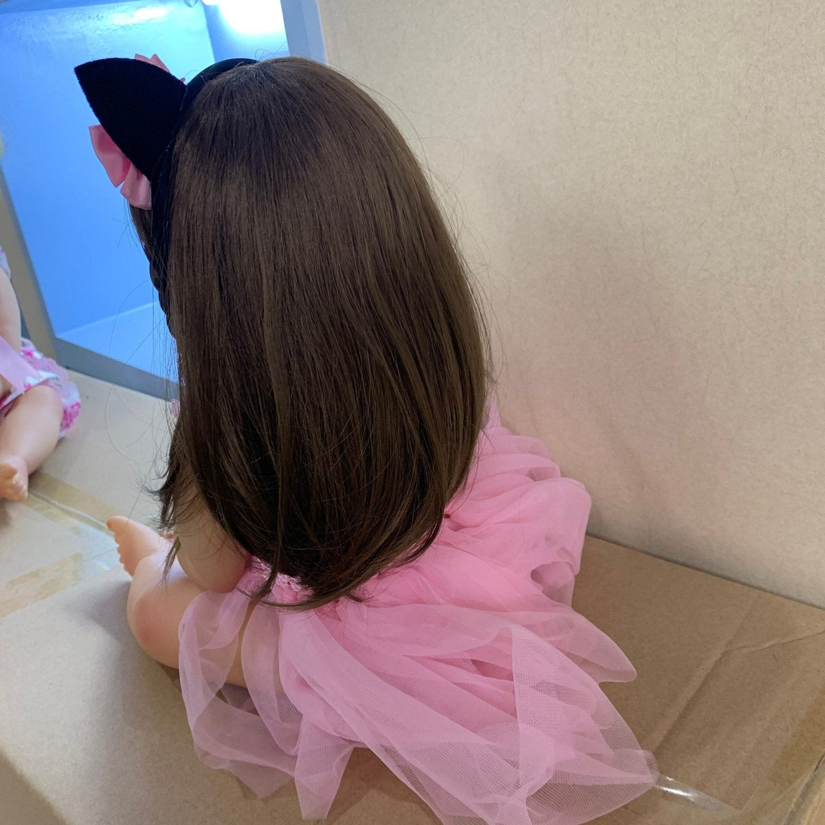 55CM Reborn Pink Princess Bath Toy - Soft Full Body Silicone Doll