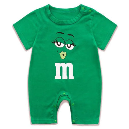 Solid Summer Romper: Short Sleeve Pajama Bodysuit for Infants