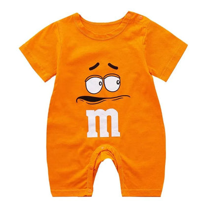 Solid Summer Romper: Short Sleeve Pajama Bodysuit for Infants