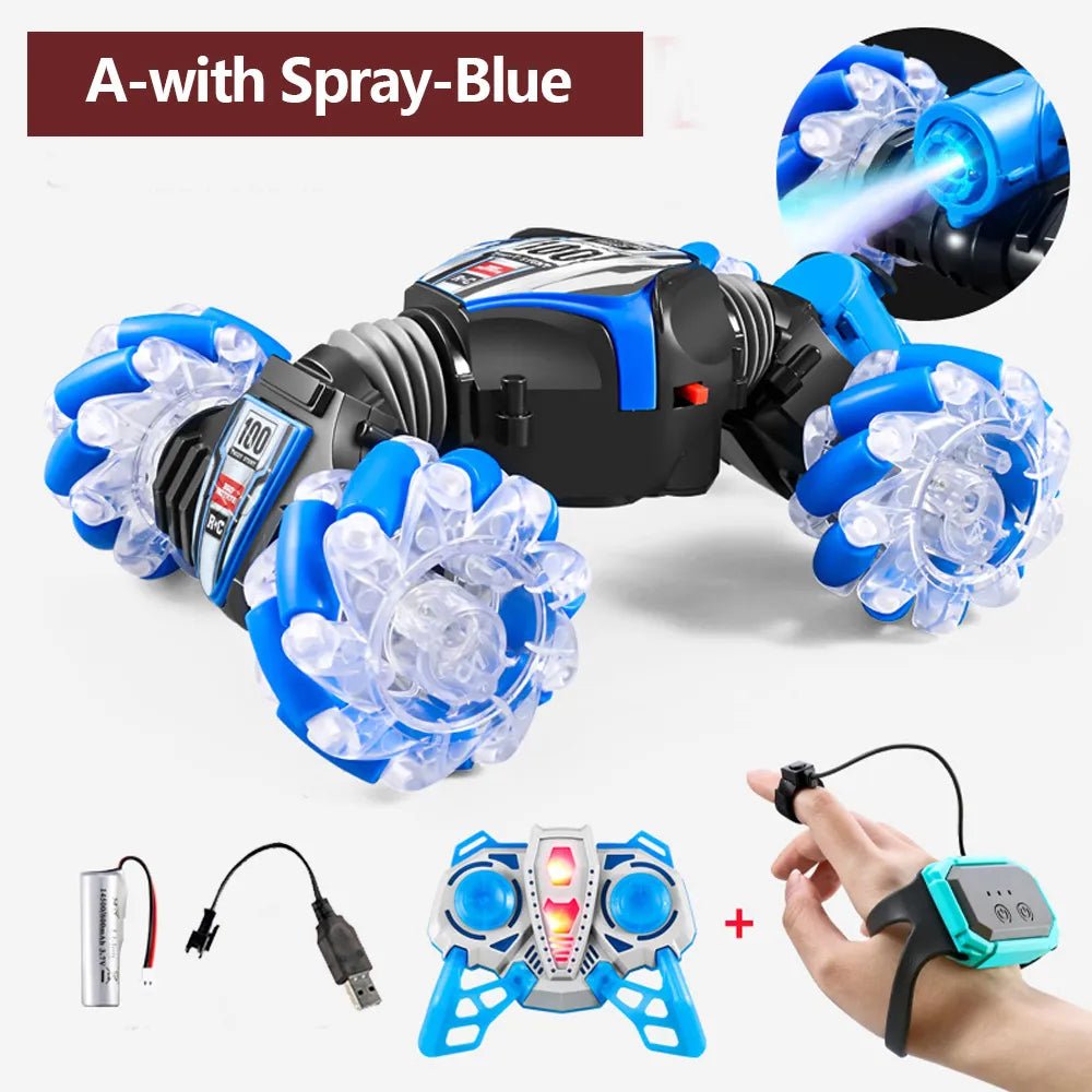 Gesture Sensing RC Stunt Car - 360° Drift, Spray, High Speed