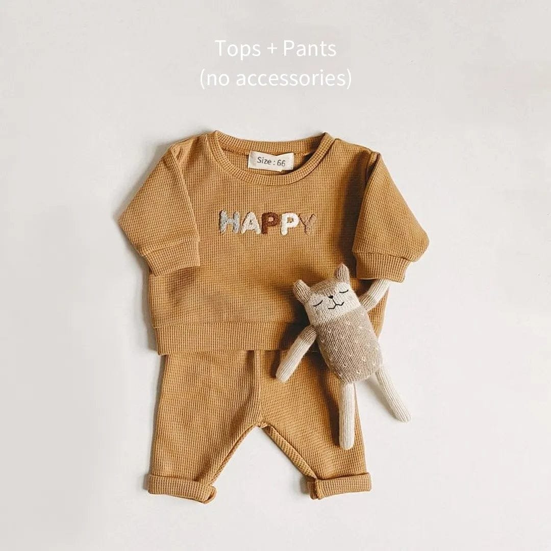 Spring Baby Set: Newborn Sweatshirt & Pants Outfit Combo