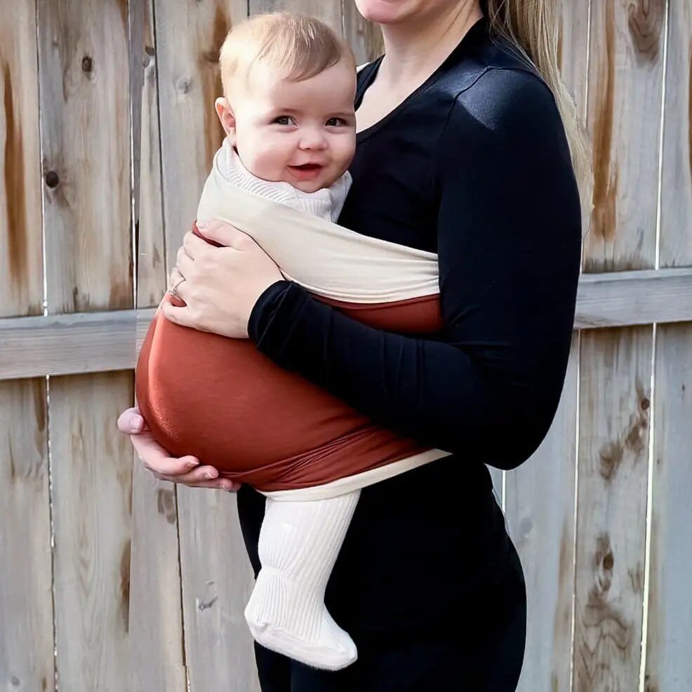 Stretchy Baby Carrier Sling - Comfort Wrap for Newborns up to 55 lbs