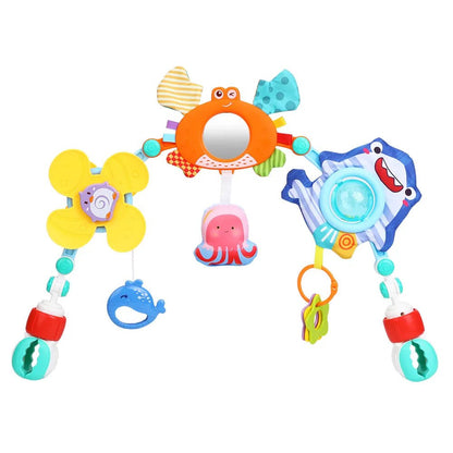 Musical Rattle Stroller Arch - Adjustable Crib Mobile for Newborns