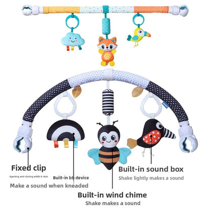 Infant Stroller Arch Toy with Chimes & Squeaker