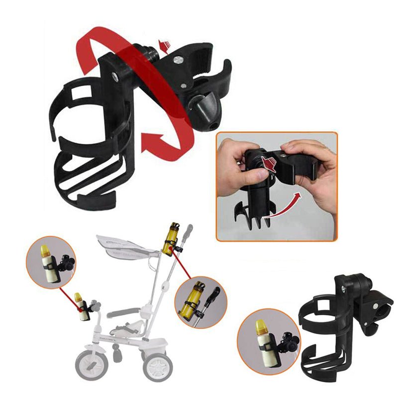 Baby Stroller Cup Holder Universal Rotatable Holder