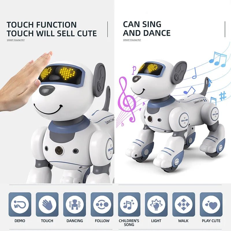 Funny RC Stunt Dog - Voice Command Robot Toy for Kids