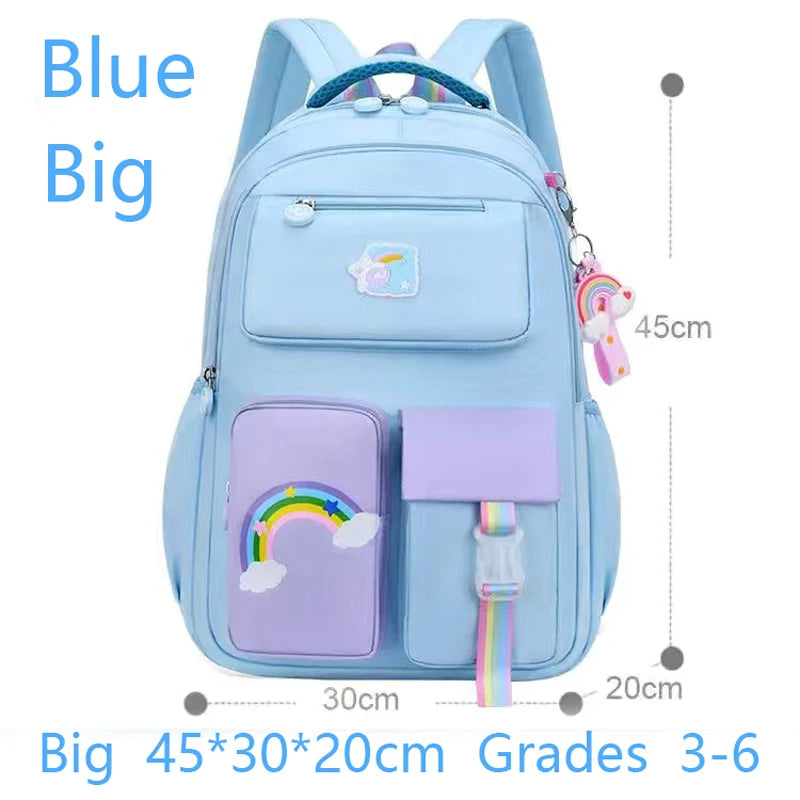 Primary High-Class Macaron Color Girls Backpack