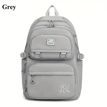 Large Waterproof Nylon School Backpack: Stylish & Spacious