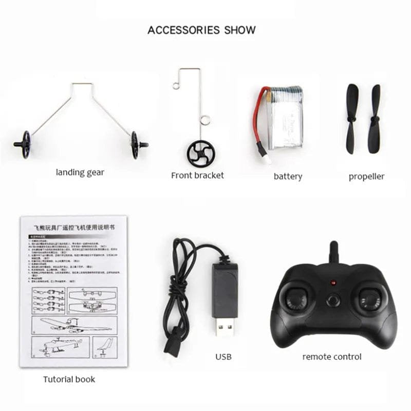 Fighter Jet RC Plane with LED, 2.4G Remote Control Glider, Kids' Gift