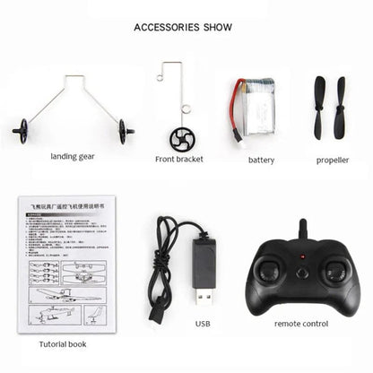 Fighter Jet RC Plane with LED, 2.4G Remote Control Glider, Kids' Gift