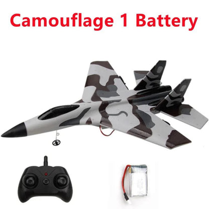Fighter Jet RC Plane with LED, 2.4G Remote Control Glider, Kids' Gift