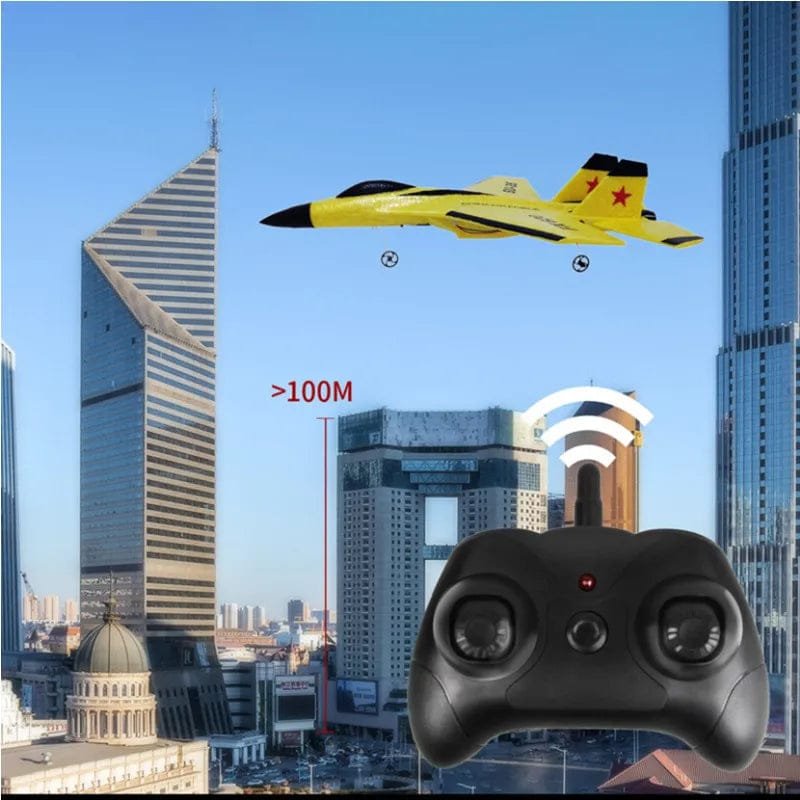 Fighter Jet RC Plane with LED, 2.4G Remote Control Glider, Kids' Gift