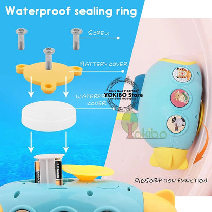 Submarine Baby Bath Shower Toy, Water Spray Set for Kids