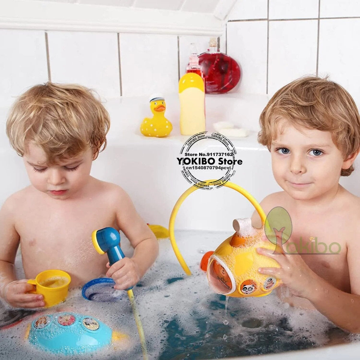Submarine Baby Bath Shower Toy, Water Spray Set for Kids