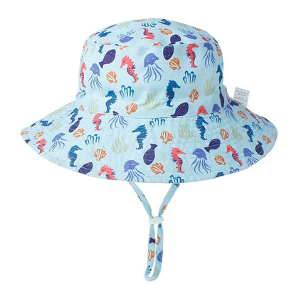 Summer Baby Sun Cap - UV Protection, 0-8 Years, Bucket Style