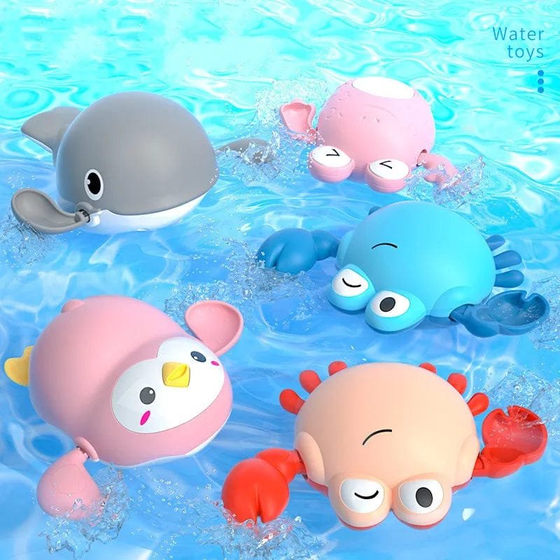 Summer Bath Clockwork Dolls, Cute Animal Toys for Kids' Bathing