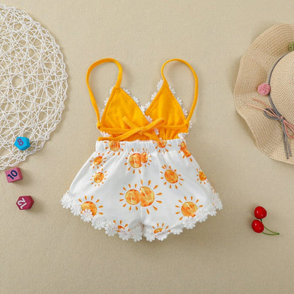 Summer Romper 0-4T: Sun Print for Baby & Toddler Girls