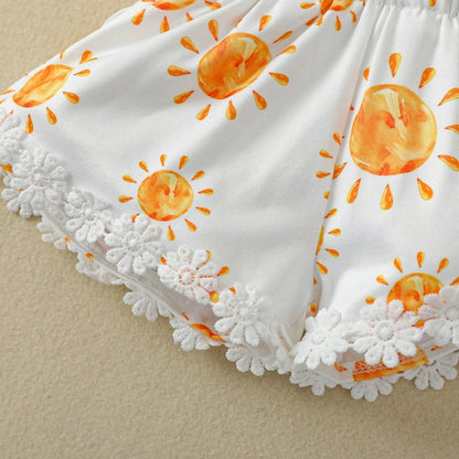 Summer Romper 0-4T: Sun Print for Baby & Toddler Girls