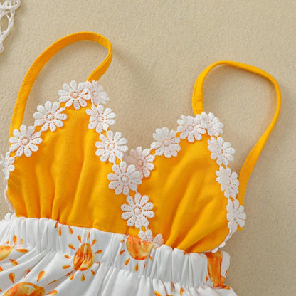 Summer Romper 0-4T: Sun Print for Baby & Toddler Girls