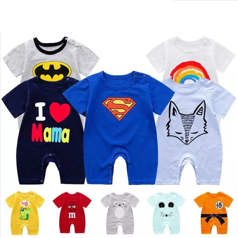0-24M Summer Romper: Short Sleeve for Baby Boys & Girls