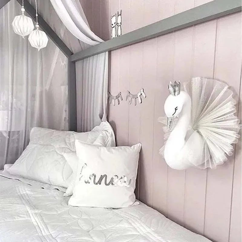 3D Stuffed Animal Heads Wall Decor - Baby Girl Nursery