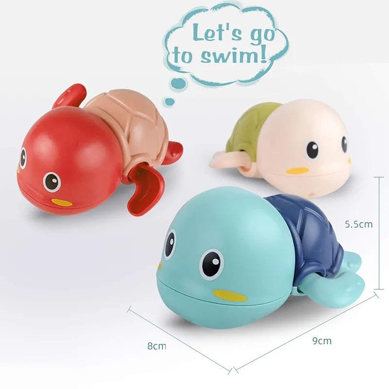 Swimming Turtle & Whale Bath Toys, Clockwork Water Play for Kids