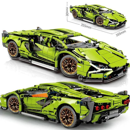Tech Building Blocks RC/Static Racing Car - Construction Toy