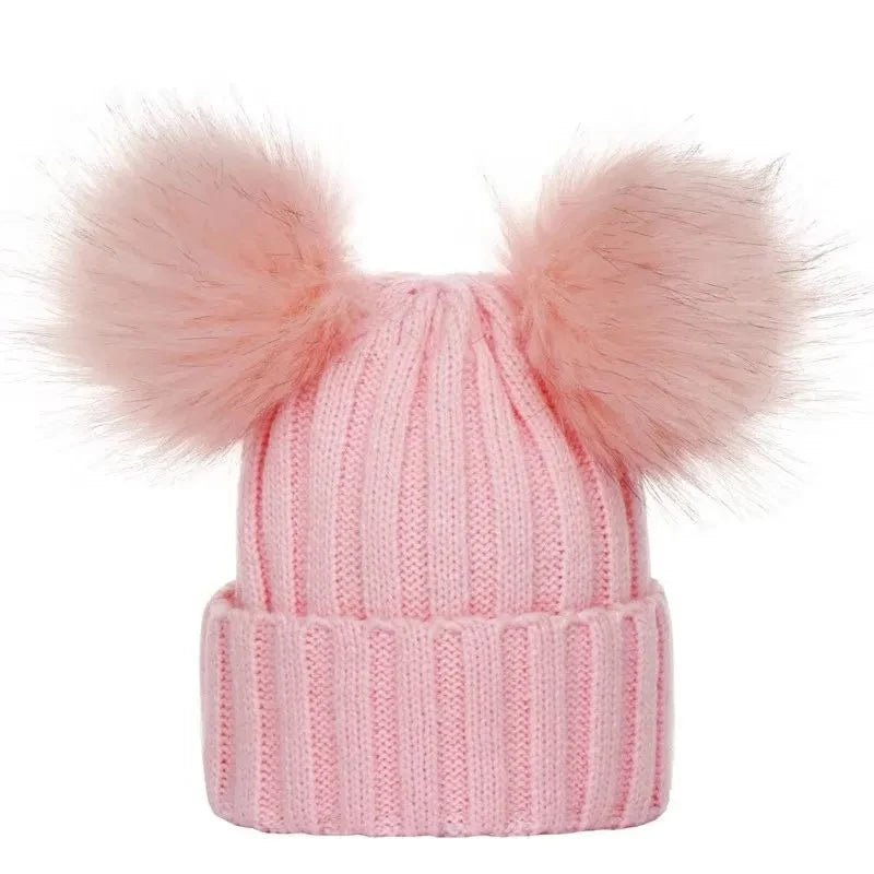 Bobble Hat with Pom Pom - Infant Bonnet, 0-3Y, Unisex