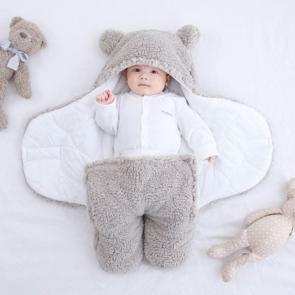 Thick Fleece Newborn Sleep Bag with Cotton Lining
