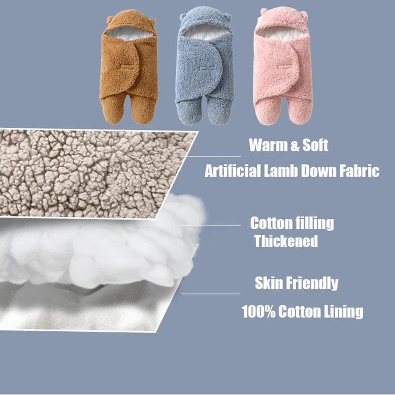 Thick Fleece Newborn Sleep Bag with Cotton Lining