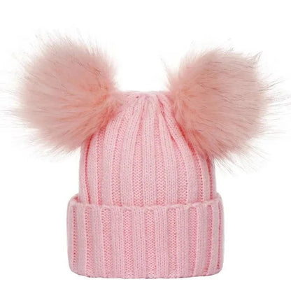 Bobble Hat with Pom Pom - Infant Bonnet, 0-3Y, Unisex