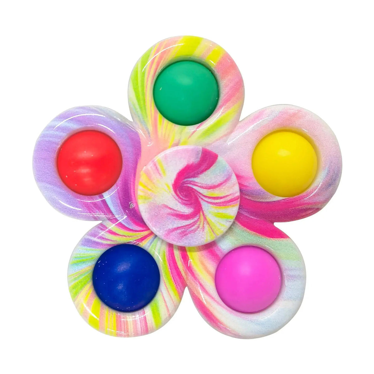 Tie-Dye Pop Fidget Spinner – Sensory Stress-Relief Toy