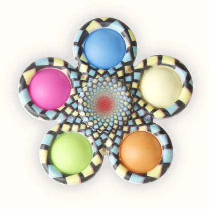 Tie-Dye Pop Fidget Spinner – Sensory Stress-Relief Toy