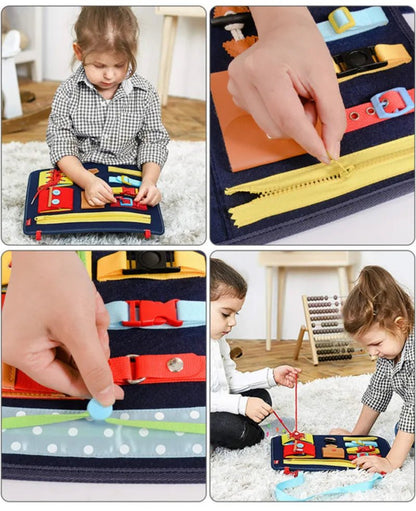 Montessori Busy Board: Sensory &amp; Skills Educational Toy