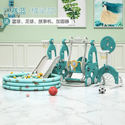 TQH 3-in-1 Indoor Slide & Swing for Toddlers