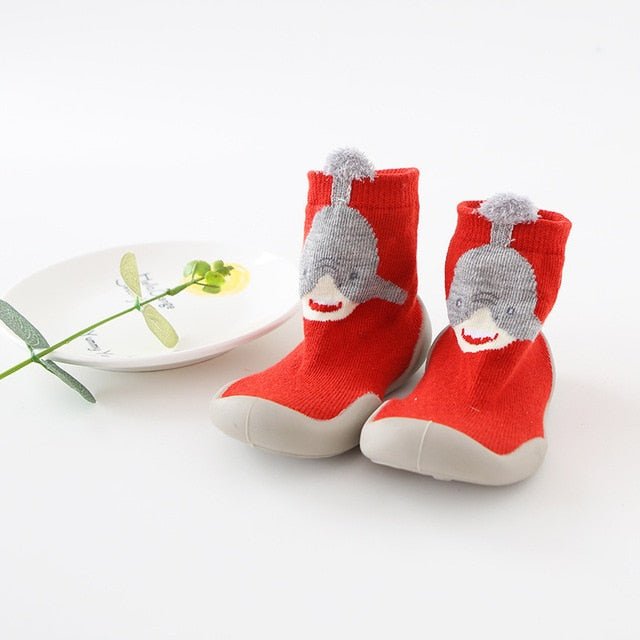 Kids Soft Rubber Sole Shoe Knit Booties Anti-slip