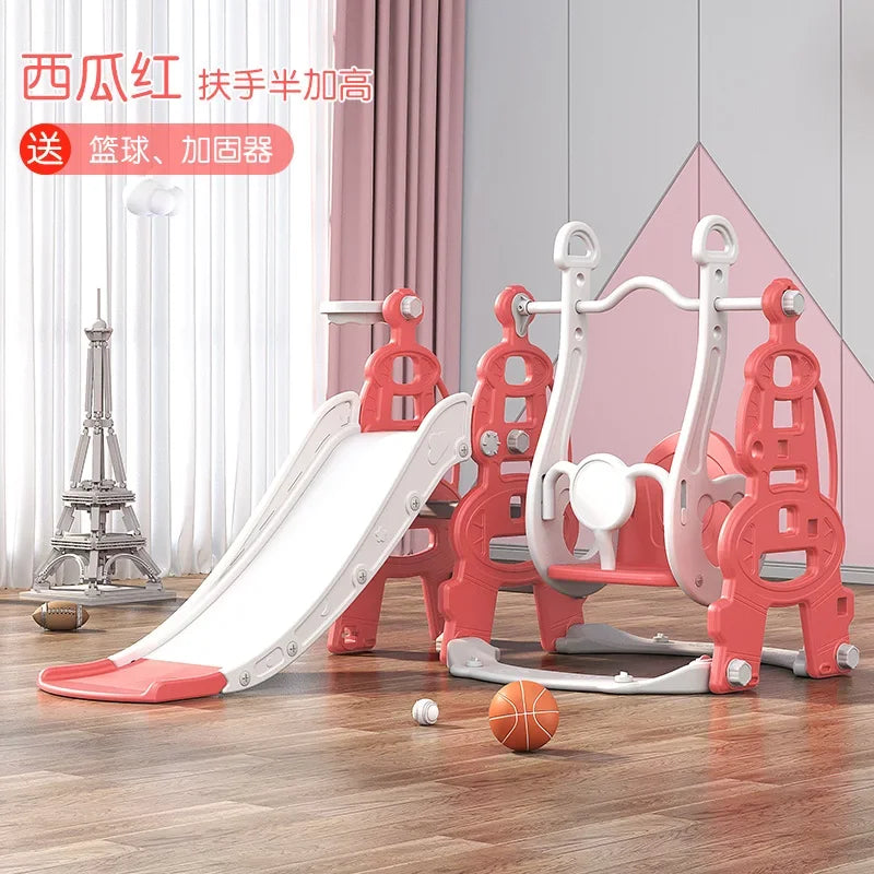 TQH 3-in-1 Indoor Slide & Swing for Toddlers