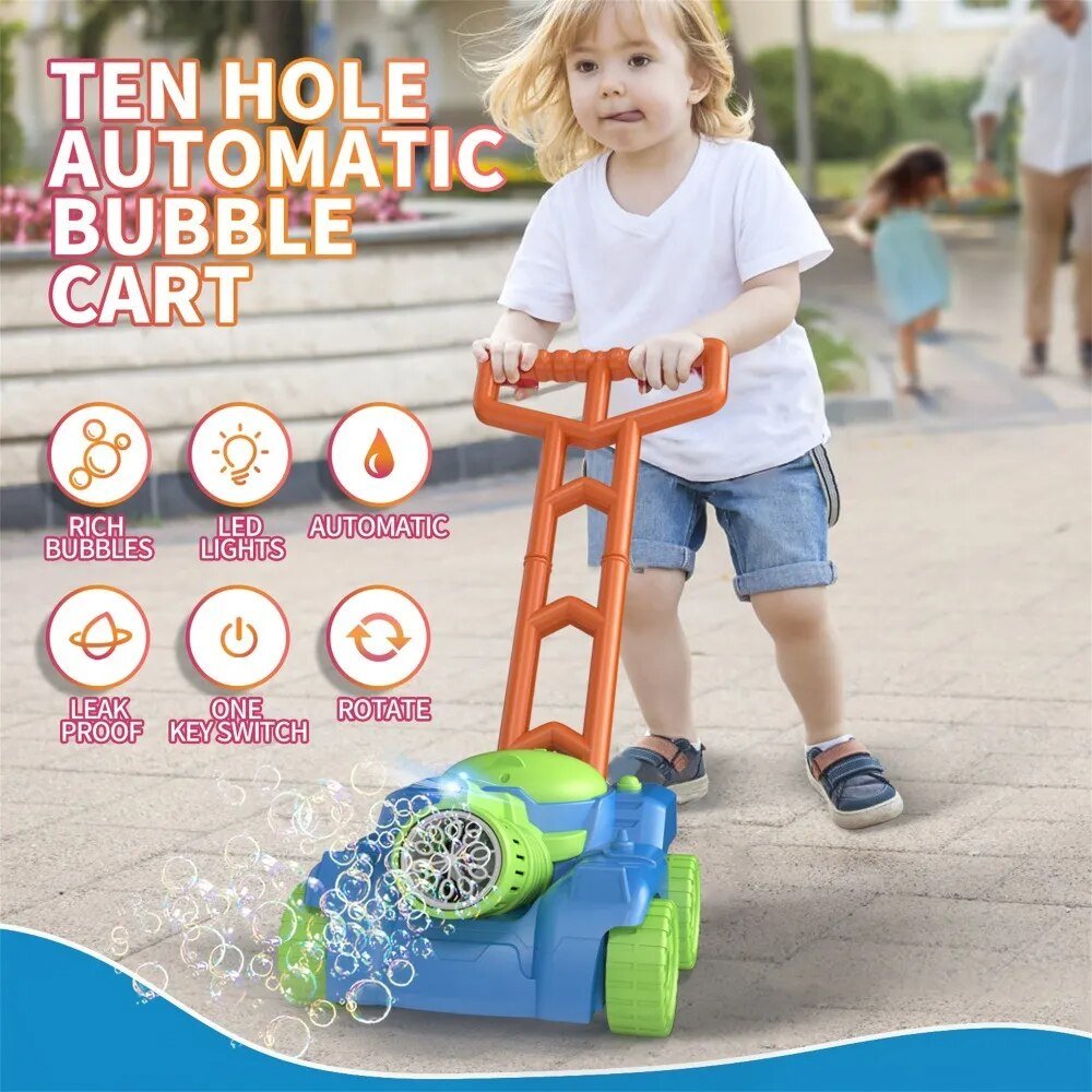 Automatic Lawn Mower Bubble Machine: Outdoor Toy for Kids