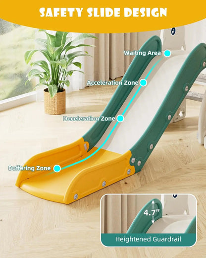 6-in-1 Toddler Slide & Swing Indoor/Outdoor Playset
