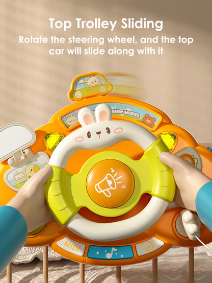 Baby Steering Wheel Toy with Lights & Music